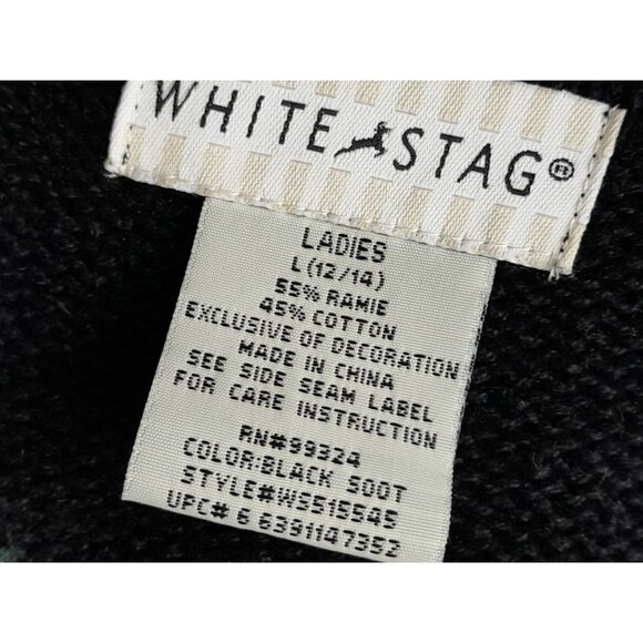 Vtg Womens Holiday Christmas Floral 3D Beaded Embroidered Sz Large Open Cardigan - Picture 6 of 7